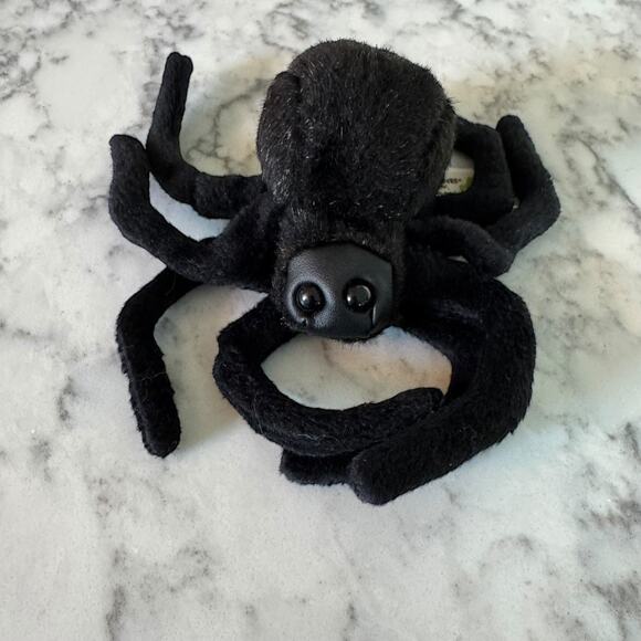 Folkmanis Mini Spider Finger Puppet Black Arachnid Puppet Tarantula - Picture 2 of 10